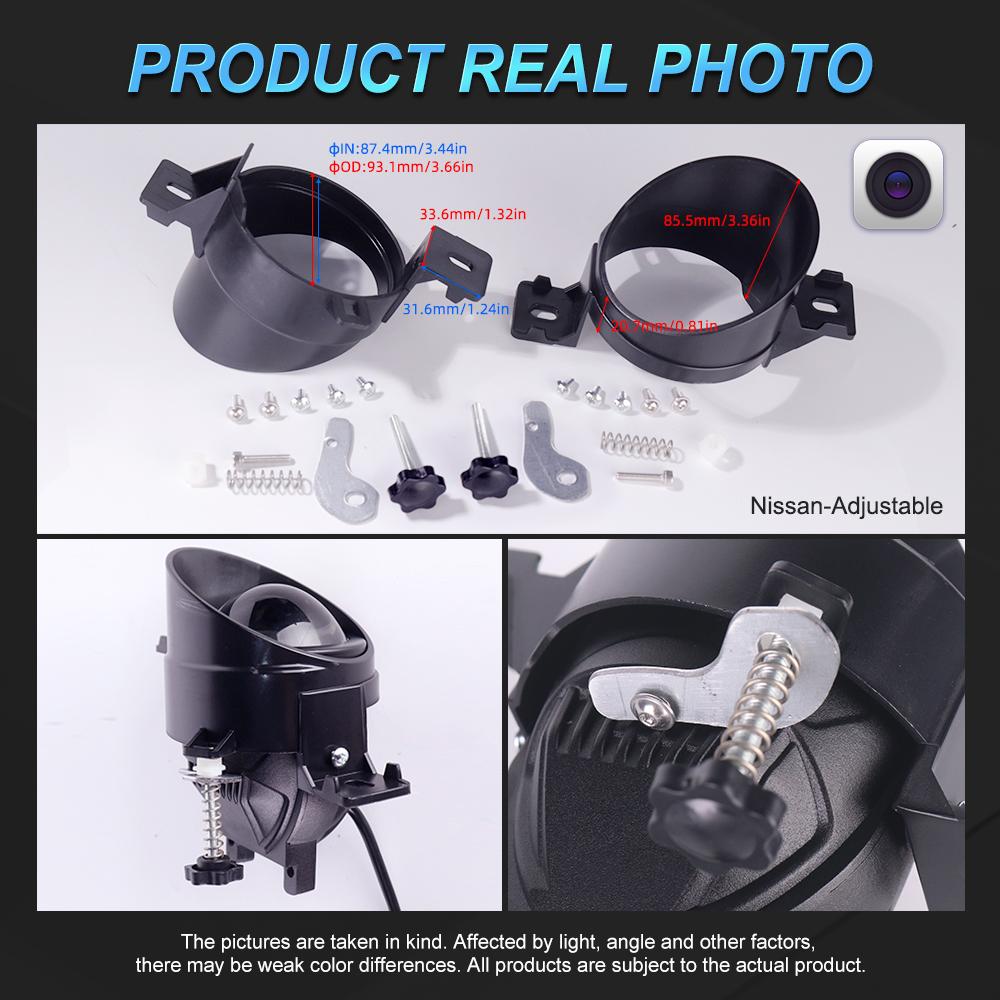 MAXGTRS 3.0 Inch Bi LED Projector Lens Fog Lights 6000K Lens Universal H8 Driving Light Lenses Spotlights