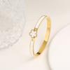Nuova Tendenza Acciaio Inossidabile Pianta Fiore a Cinque Petali Bracciale Aperto Semplice Per Donna Gioielli di Lusso da Festa Accessori Regalo Fini Trifoglio