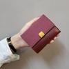 Women PU Leather Short Wallet Color Block Bifold Wallet Card Holder ID Window Coin Pocket Cash Organizer Clutch Purse