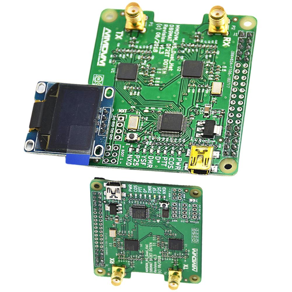 Revision 1.3 MMDVM-HS-Dual Hat Duplex Hotspot P25 DMR YSF MMDVM Duplex Hotspot Module Dual Hat Support UHF VHF for Raspberry Pi