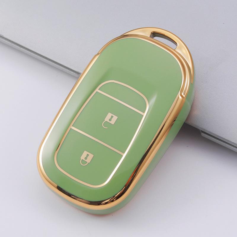 2022 Gold Edge Key Cover for Eleventh Gen Honda Civic Remote – Full Coverage Protective Shell