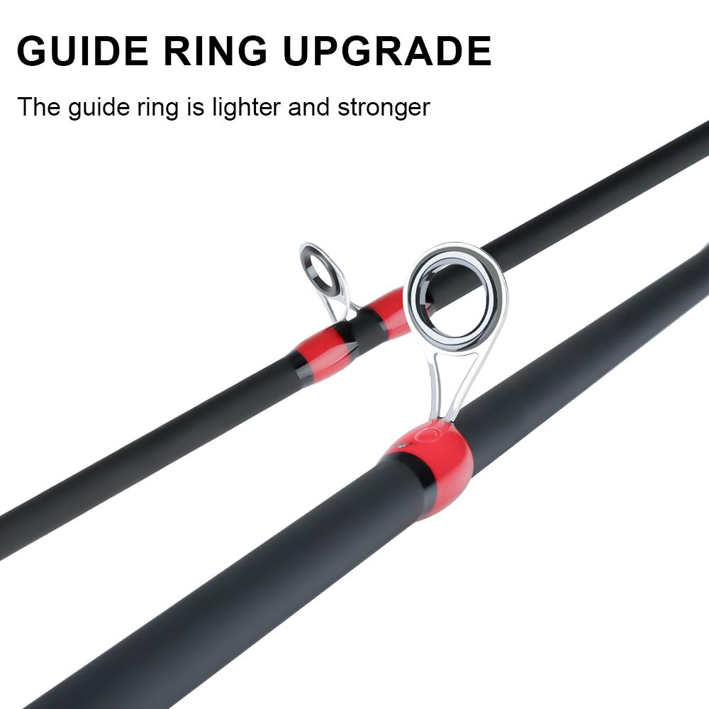 FTK NEW 1.8M 2.1M  Red Telescopic Fishing Rod Carbon Fiber Lengthen Wooden Handle Spinning Casting Rod Portable Trout Rod
