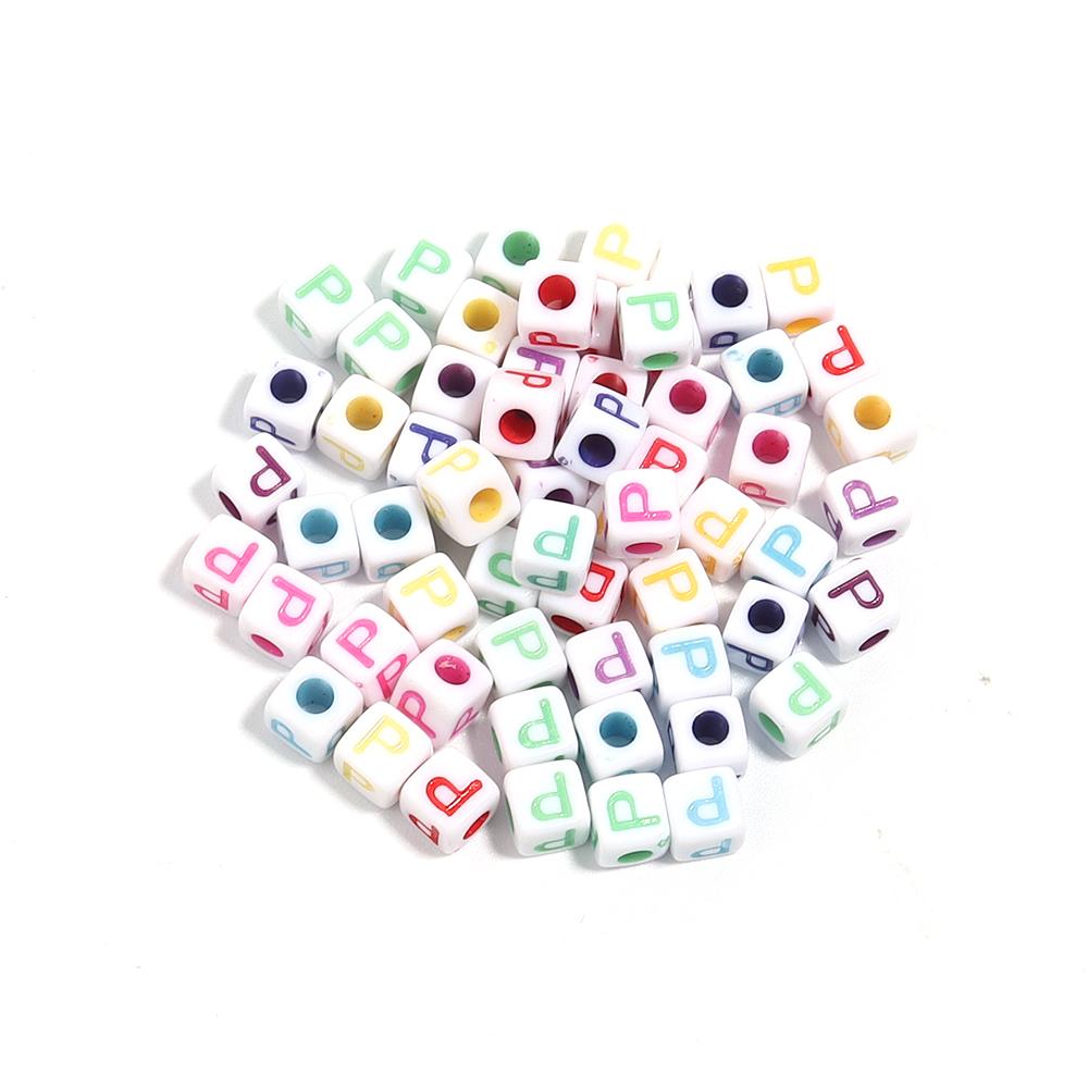 100pcs/lot  A-Z Acrylic Letter Bead Square Loose Spacer Alphabet Beads for DIY Bracelet Necklace Jewelry Making Supplies