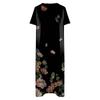 Women's Summer Casual Printed V-Neck Short-Sleeve Swing Dress