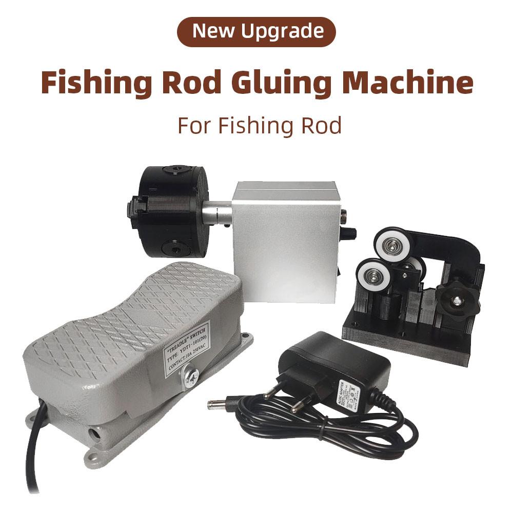 Kit di riparazione per conversione di canne da pesca elettriche, macchina per incollaggio di canne da pesca fai da te, applicatore rotante epossidico