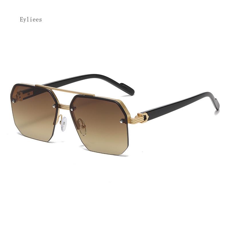 Fashion Half Frame Sunglasses Men Women Classic Big Business Sun Glasses Male Trendy Driving Shades Gafas De Sol Óculos