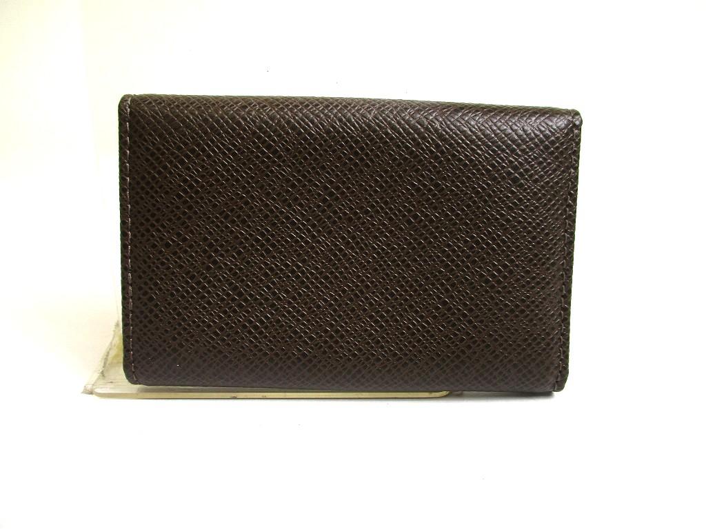 Authentic LOUIS VUITTON Dark Brown Taiga Leather Multicles 6 Key Cases #a650  Refurbished