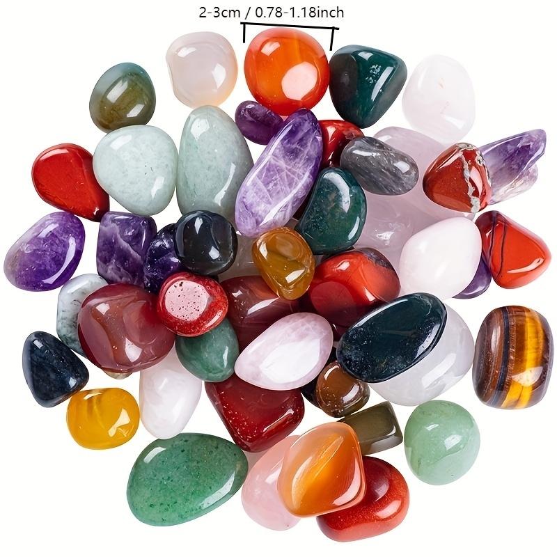 Polished pebbles and gravel for succulent plant landscaping and decorative ornaments bulkInstallation50g100gColored crystal roug