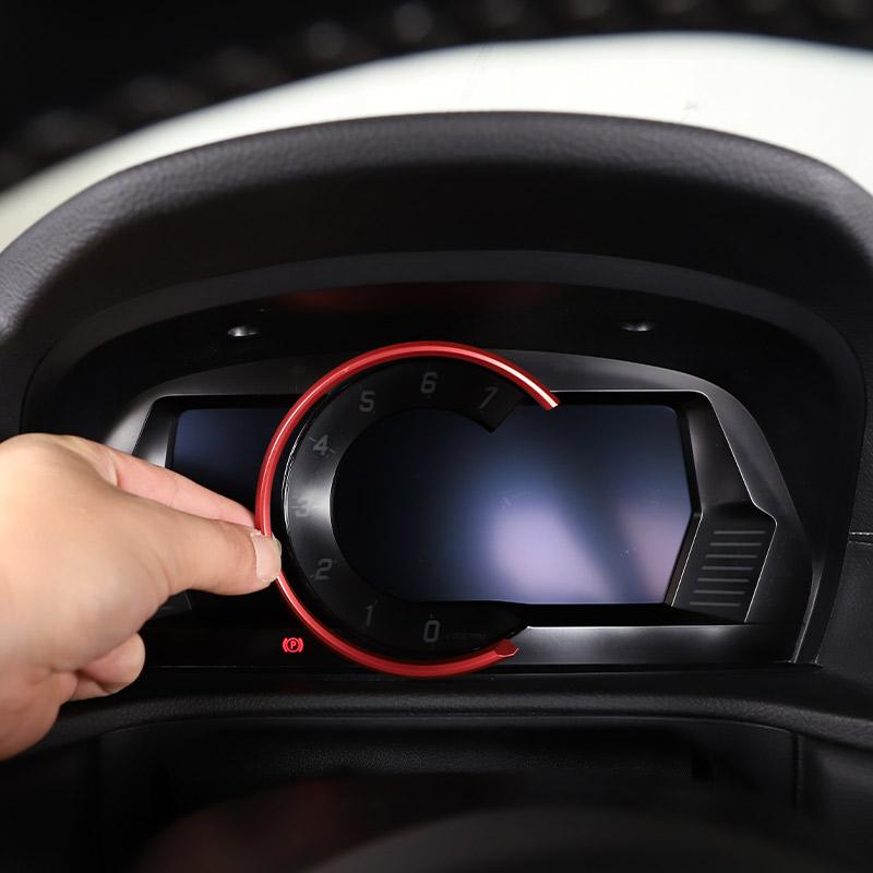 Aluminum Alloy Red/Yellow Car Dashboard Tachometer Decorative Ring Sticker For Toyota GR Soup A90 2019-2026 Car Accessories