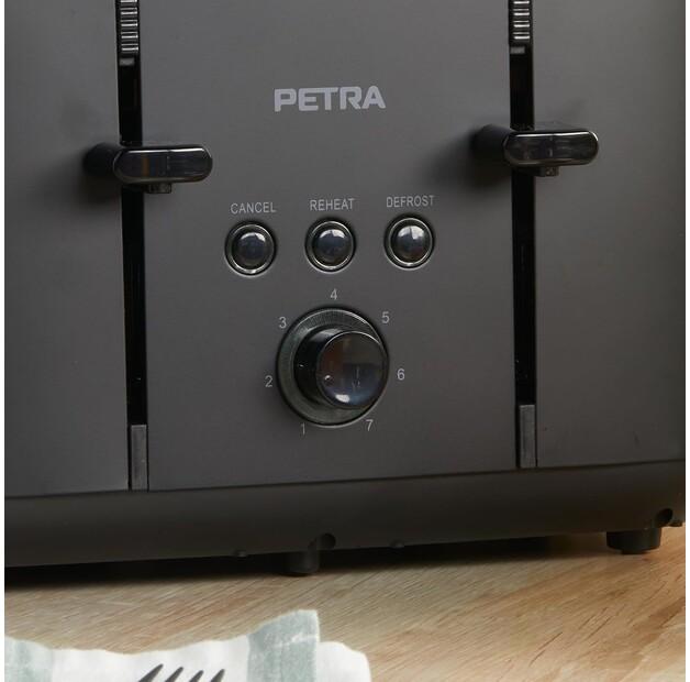 Тостер Petra schwarz/silber (PT5565MBLKVDE)