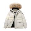 Mens Winter Hooded Down Jacket With Removable Fur Trim Warm Thick Casual Parka Cold Weather