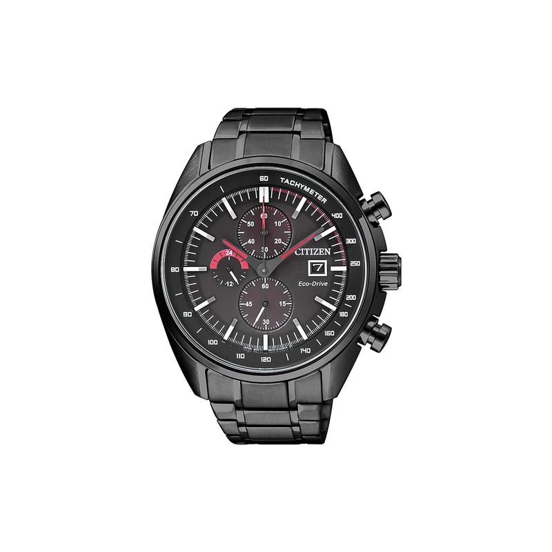 

CITIZEN 100 meters waterproof, solar Quartz, Steel Strap, , 43.8mm men s watch, black dial CA0595-54E чорний