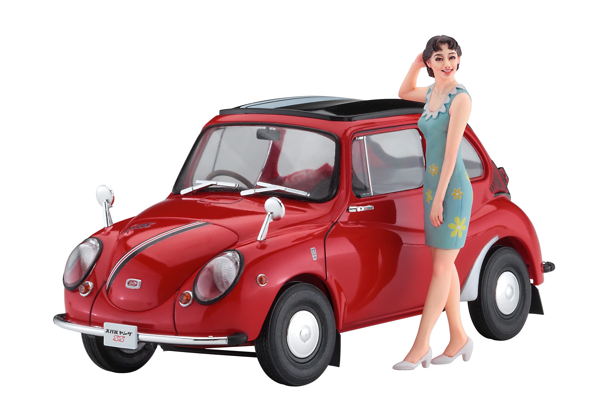 

Hasegawa Scale Subaru 360 Young SS with Girls Figure Plastic Model SP491 1/24 60 s
