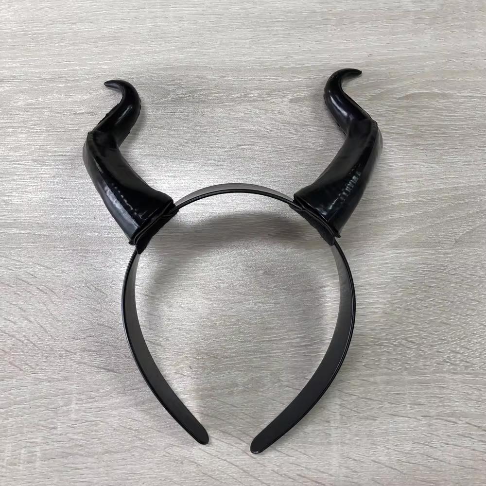 Role Playing Animal Antelope Demon Headpiece Christmas Halloween Costume Accessories Black Queen Witch Demon Horn Headpiece