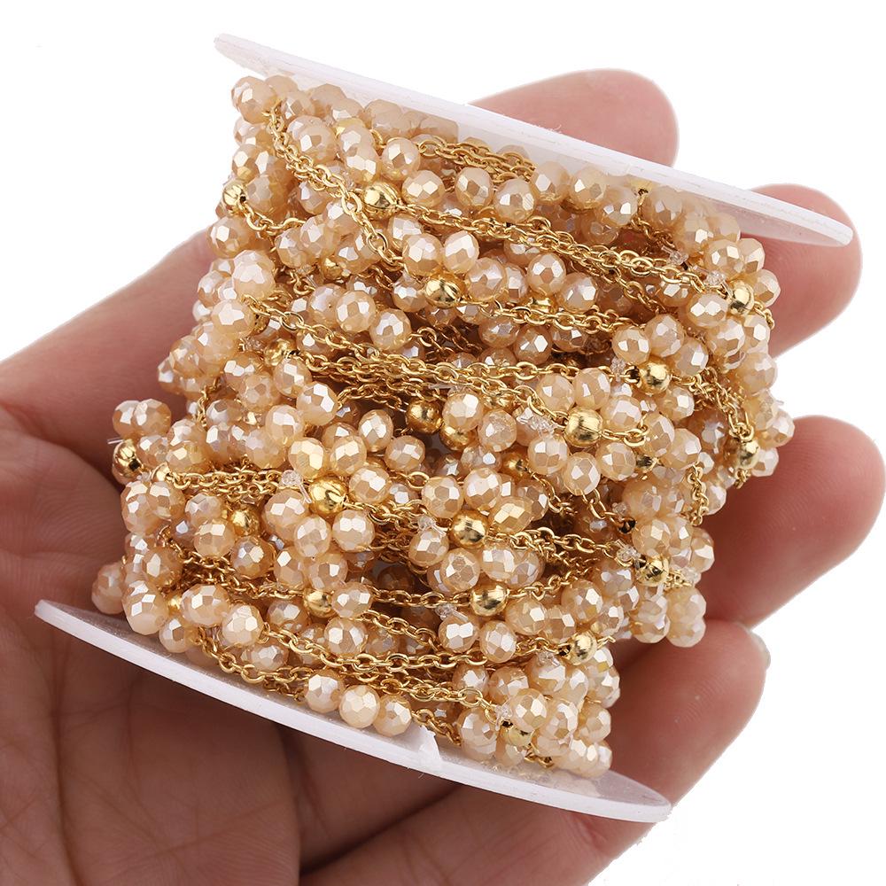 

Ожерелье-цепочка с кристальным цветком из 18-каратного золота, браслет для изготовления ювелирных изделий своими руками