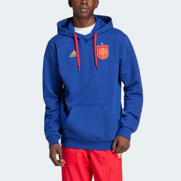 Adidas Spain Dna Hoodie Logo Embroidery Pullover Men Hoodies Blue IU2126