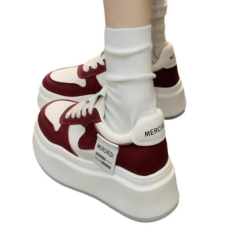 Cabelo liso verão novos sapatos esportivos design de nicho mostra sapatos de sola alta grossa