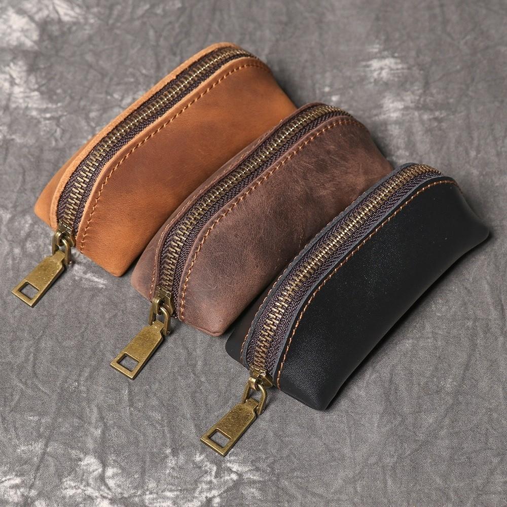 Large Capacity Men Key Ring Pouch Anti-lost Car Key Retro Money Bag  Shopping