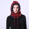 Women's Pullover Stripe One Piece Plush Thickened Riding Ear Protector Knitted Warm Hat