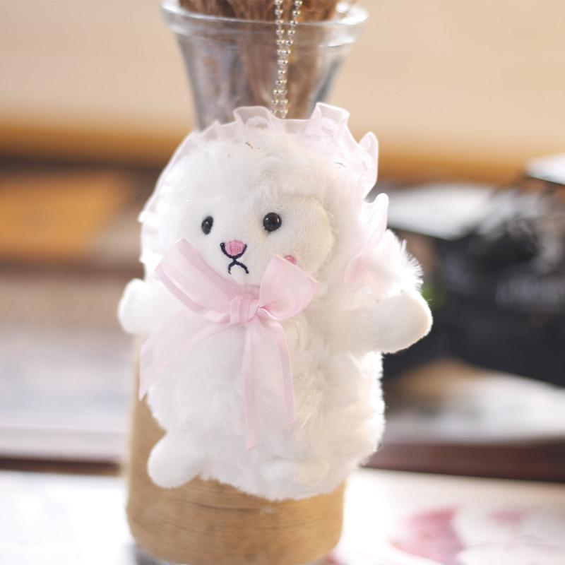 Милая милая подвеска в виде овечки Лолиты, плюшевая игрушка, маленький овен, школьный рюкзак, подвесное украшение, брелок в виде маленькой овечки 12 cm