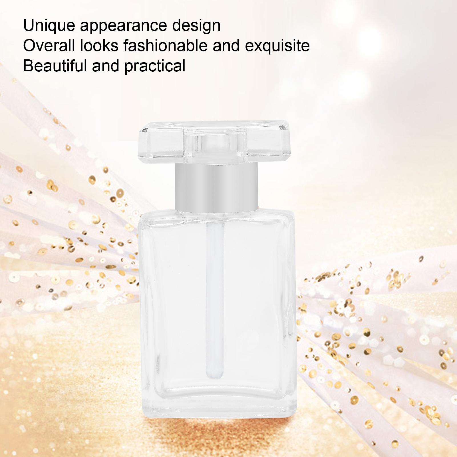 

5pcs Transparent Glass Empty Essential Oil Bottle Travel Portable Refillable Perfume Bottle