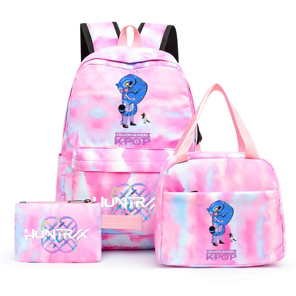 3Pcs/set Anime Printed Backpack with Shoulder Bag Pengcil Case for Teenager Large Capacity Waterproof Bookbag Back To School Gift