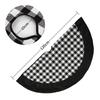 Black Beautiful And White Christmas Tree Skirt 120cm For Elegant Holiday Settings
