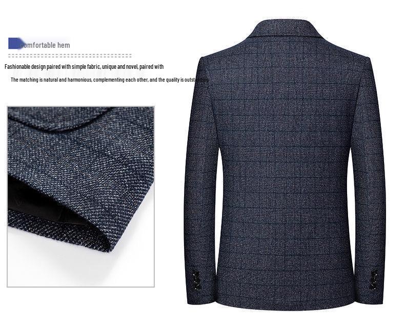 New Men's Spring/Autumn Non-Iron Casual Suit Jacket for Middle-Aged Dads