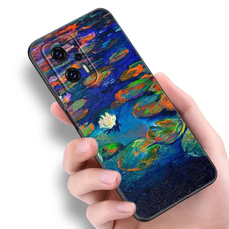 Claude Monet Oil Painting Phone Case For Xiaomi POCO F2 F3 M2 M3 M4 X3 X4 Pro NFC F4 GT 5G F1 X2 C3 C31 C40 M5S TPU Black Cover