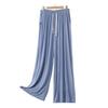 Women's Plus Size Wide-Leg Drawstring Pants with Pockets - Casual Spring/Summer Elastic Waist Trousers
