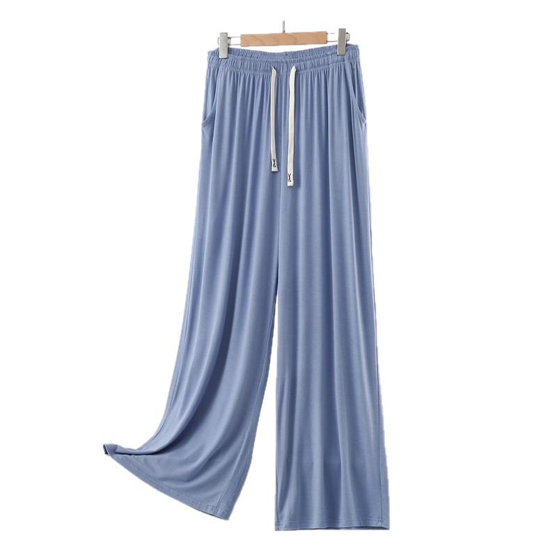 Women's Plus Size Wide-Leg Drawstring Pants with Pockets - Casual Spring/Summer Elastic Waist Trousers