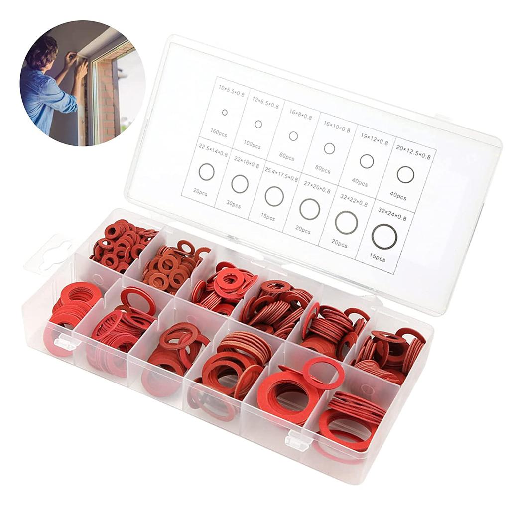600 piezas Espaciadores Aislantes Tornillos Rojos Arandelas de Fibra Aislante Acero Papel Fibra Arandela Aislante Aislamiento Junta de Sello