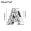 Classic 925 Silver 26 English Letters Charms Beads Sparkling Zircon Fit Qikaola 925 Bracelets DIY Jewelry Birthday Gift