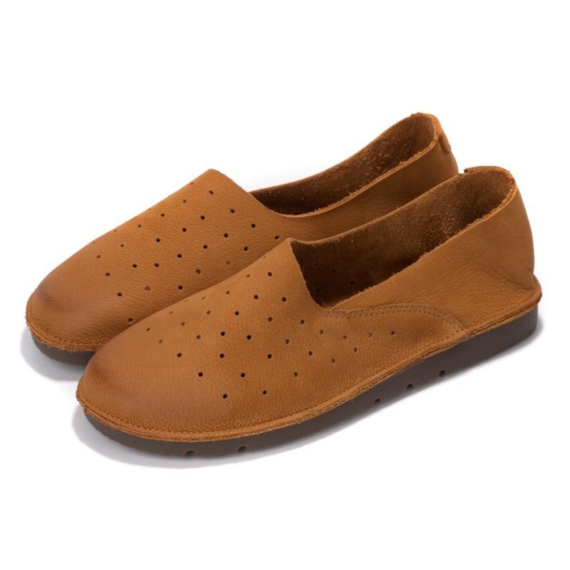 

Кожаные туфли с перфорацией женские летние новые из первого слоя коровьей кожи на мягкой подошве женские туфли слипоны из коровьей кожи мужские туфли 44