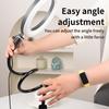 Adjustable Spiral Base Phone Holder with Fill Light for Bedside Use