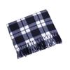 Double-Sided Velvet Scarf with Tassel Decoration Plaid Print Autumn Winter Warm Cashmere-like Scarf Fashion Accessory