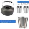 2-3 Person Portable Camping Cookware Set: Foldable Pots and Teapot for Outdoor Picnics