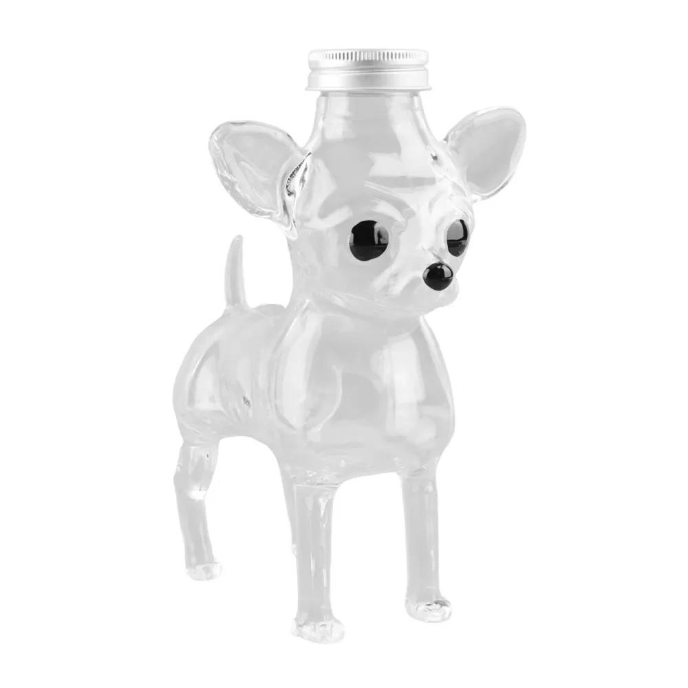 Glass Chihuahua Candy Jar Transparent Airtight Chihuahua Dog Treat Jar with Lid Decorative Candy Snack Holder Kitchen Storage прозрачный