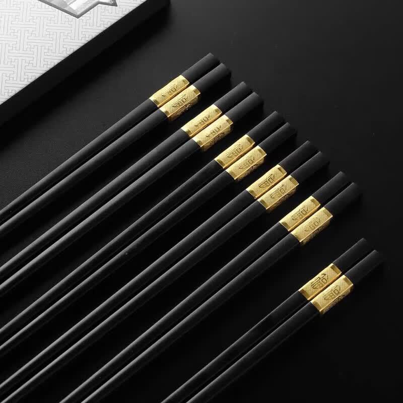 Xinyizi Premium Alloy Chopsticks - 10 Pairs
