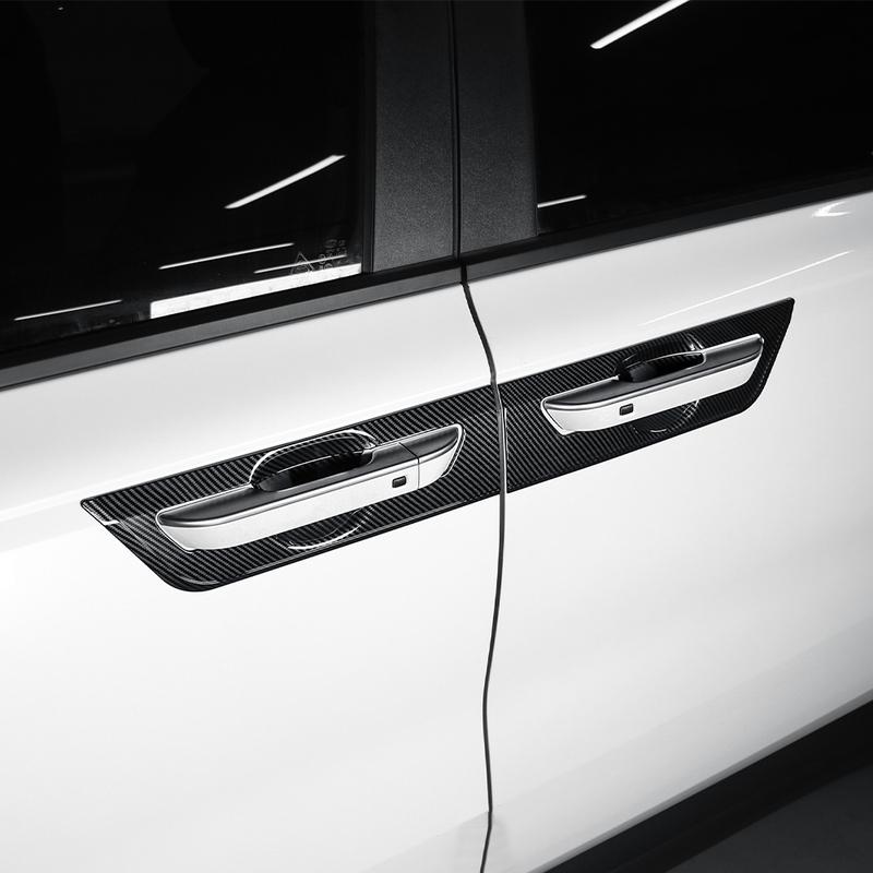 Car Carbon/Black Exterior Outer Door Bowl Trim Strip ABS Material Decoration Accessory For KIA Carnival -2026Left-Hand Drive