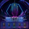 Souris Gaming Droitier Pour PC Dacoity 8 Boutons Programmables 8000DPI Adjustable Souris De Jeu Ergonomique Avec Fire Button Haut