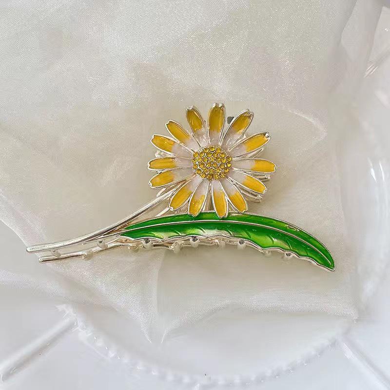 Elegant Tulip & Lily Hair Clip - Large Fairy Claw for Stylish Back-of-Head Design