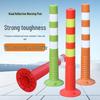 Reflective Elastic Traffic Bollard: PU Anti-Collision Post & Rubber Road Barrier