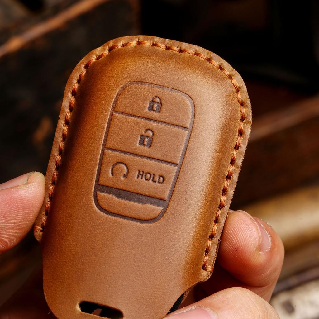 Handmade key bag is suitable for Honda key cover, new 11 11th generation Civic special key protective cover, genuine leather.