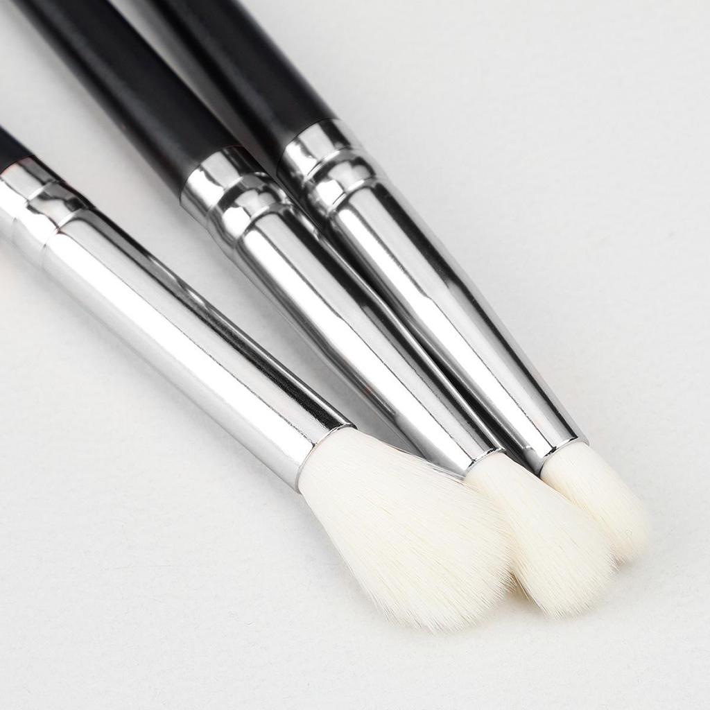 3-Pack Imitation Wool Eyeshadow & Contour Brush Set: Soft Bristles for Blending and Nose Contour