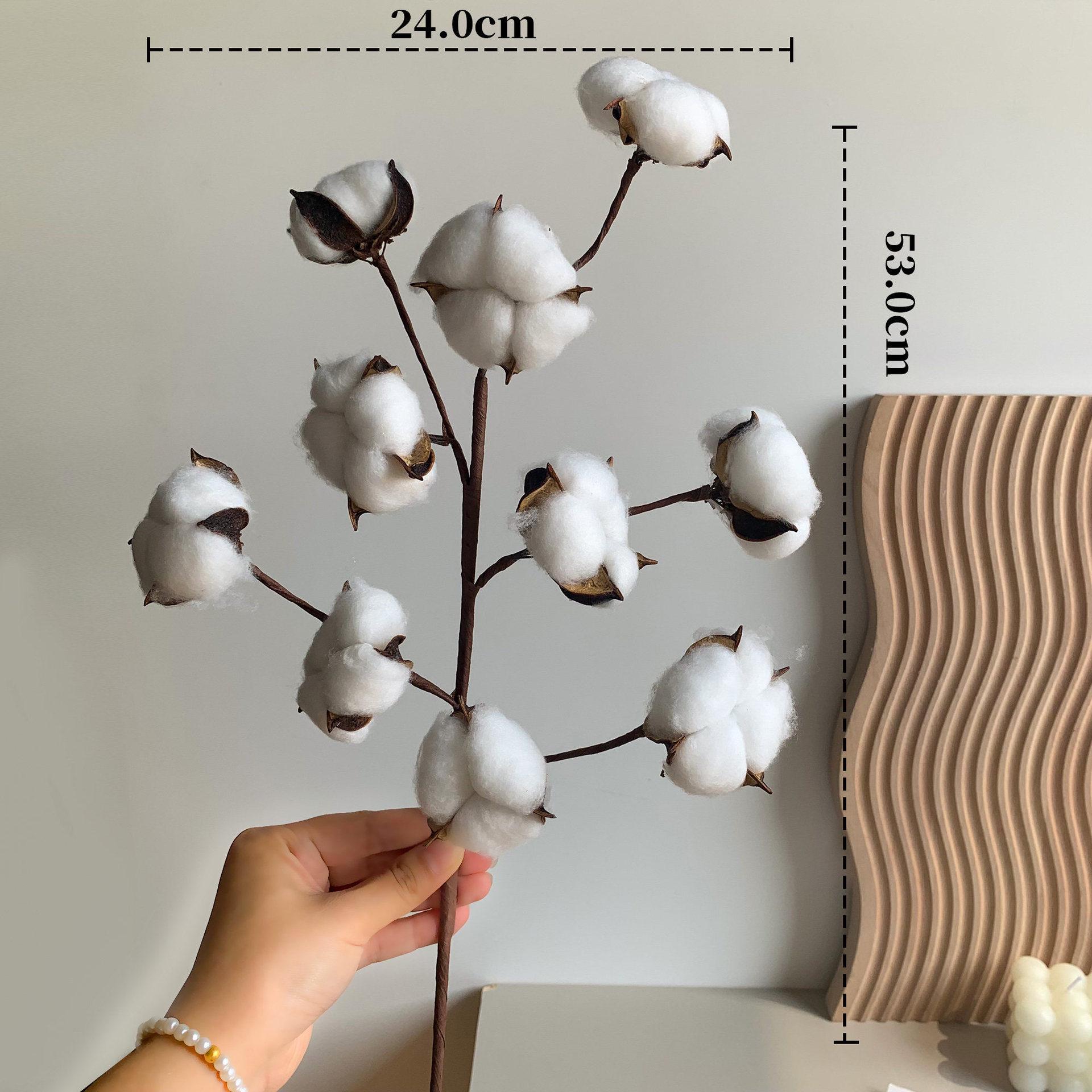 

Nordic Style Cotton Simulated Flowers with Ceramic Vase for Living Room Decor