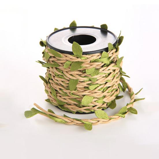 Künstliches Rankenseil, umweltfreundliches, verschleißfestes Hanfseil aus Stoff mit künstlichen Ranken, grünen Blättern, für Zuhause