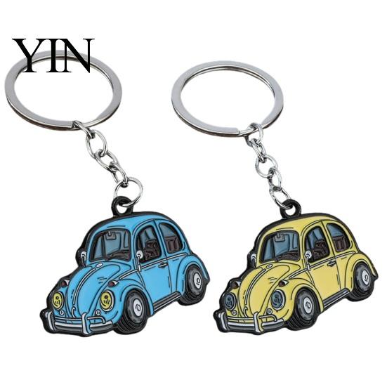 Vintage Vehicle Key Holder Enamel Retro Beetle Car Keychain, Ring Holder, Decorative Anti-oxidation Keychain Accessories for Handbags Backpacks,