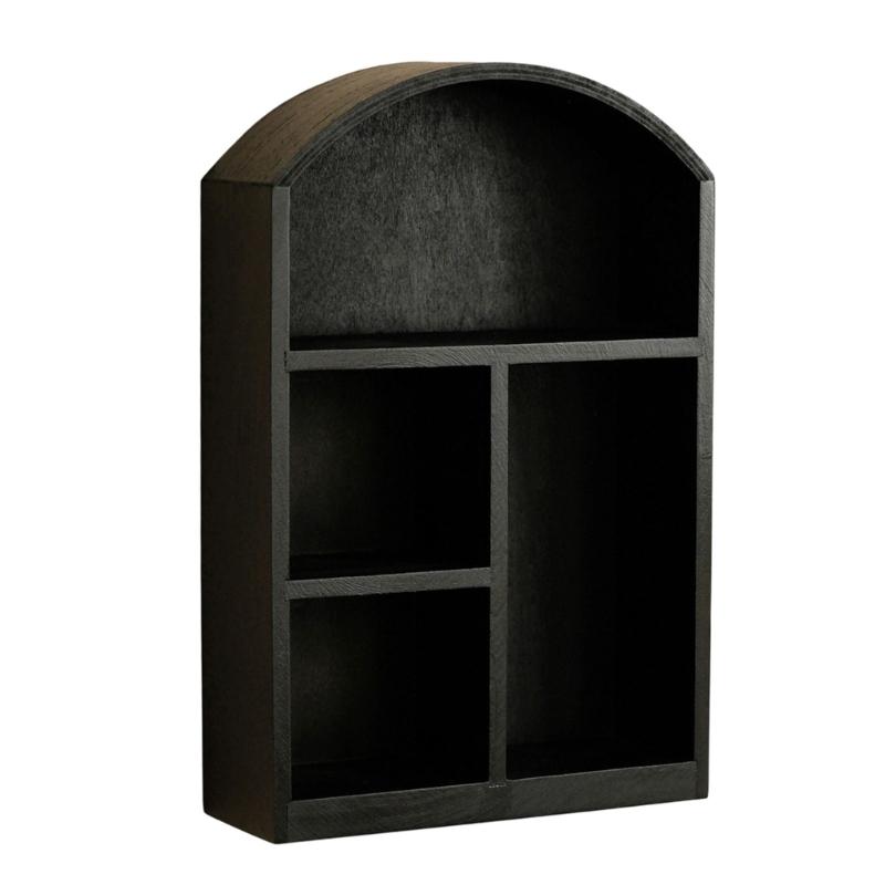 Элегантный деревянный настольный шкаф для хранения с дверцей из закаленного стекла для косметики ювелирных изделий офисных принадлежностей организации дома 1990₽