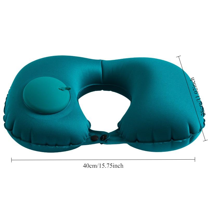 1PCS Pressurized Inflatable U-Shaped Neck Pillow for Travel Office  Outdoor Use - PVC Material Portable Cervical Support